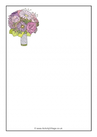 Wedding Bouquet Writing Paper