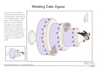 Wedding Cake Printable Jigsaw