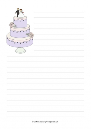 Wedding Cake Writing Paper