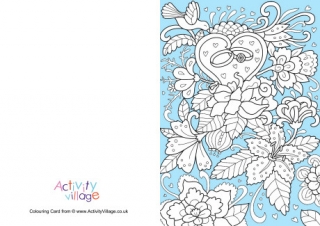 Wedding Colour Pop Colouring Card 1