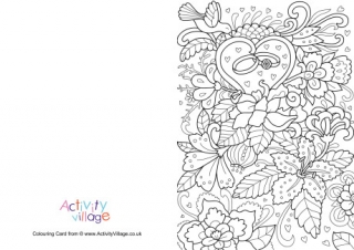 Wedding Colouring Card 1