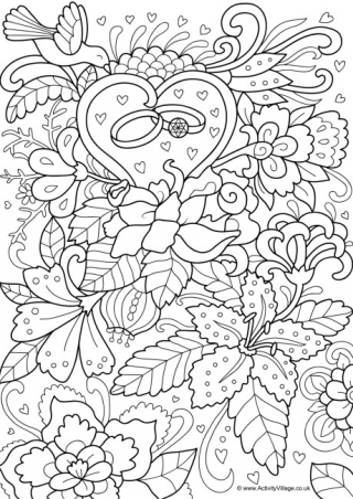 Wedding Colouring Page