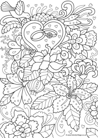 Wedding Colouring Page