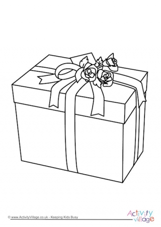 Wedding Gift Colouring Page