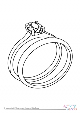 Wedding Rings Colouring Page