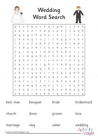 Wedding Word Search