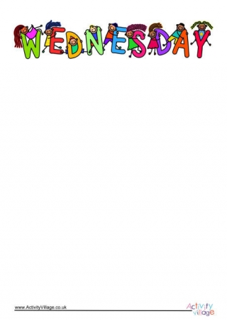 Wednesday writing paper