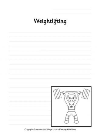 Weightlifting Writing Page