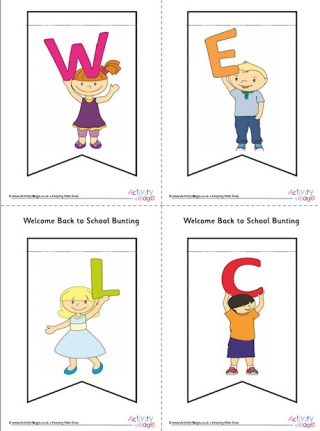 Welcome Back To School Bunting Children