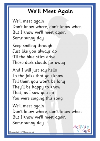 We'll Meet Again Lyrics Printable