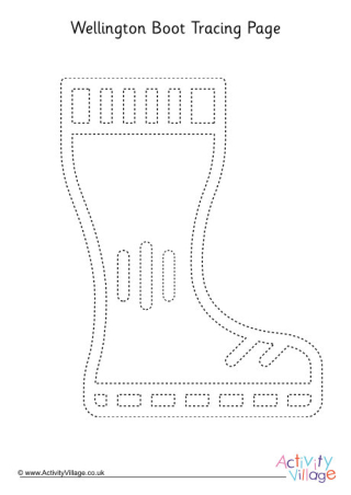 Wellington Boot Tracing Page