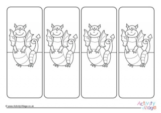 Welsh Dragon Colouring Bookmarks