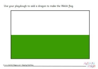 Welsh Flag Playdough Mat