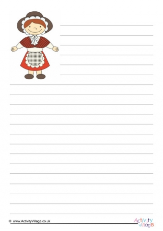 Welsh Girl Writing Paper