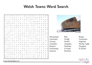 Welsh Towns Word Search