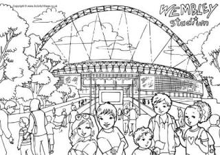 Wembley Stadium Colouring Page