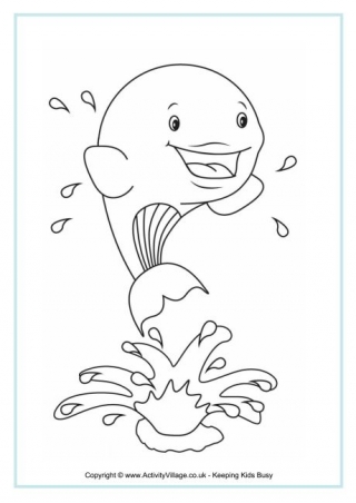 Whale Colouring Page 2