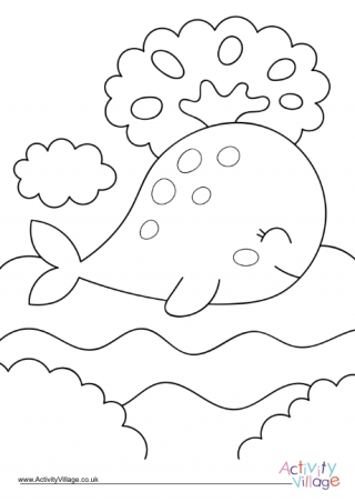 Whale Colouring Page 4