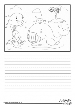 Whales Scene Story Paper