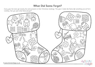 What Did Santa Forget Match Up Puzzle
