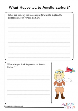 What Happened to Amelia Earhart Worksheet