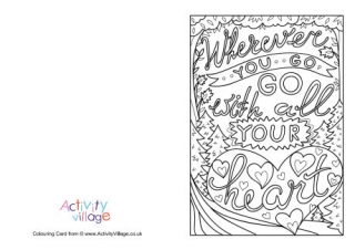 Wherever You Go Colouring Card