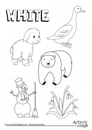 Coloring Things Blue Things Colouring Page