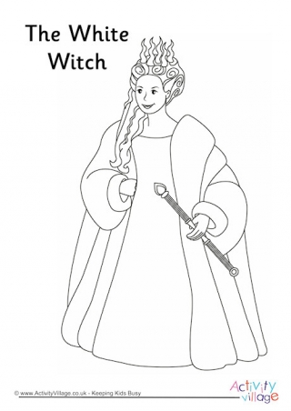 White Witch Colouring Page