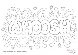 Whoosh Colouring Page