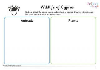 Wildlife Of Cyprus Worksheet