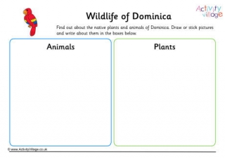 Wildlife Of Dominica Worksheet