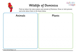 Wildlife Of Dominica Worksheet