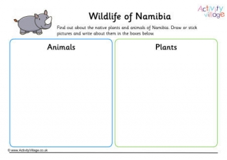 Wildlife Of Namibia Worksheet