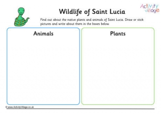 Wildlife Of Saint Lucia Worksheet