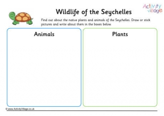 Wildlife Of Seychelles Worksheet