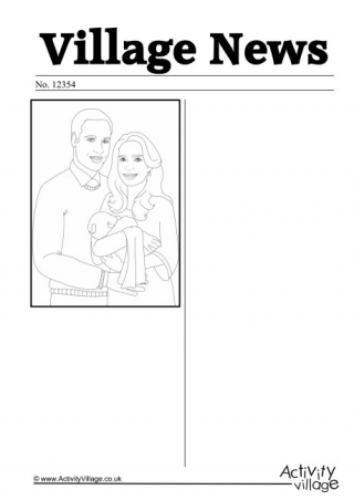 Will and Kate New Arrival Newspaper Writing Prompt