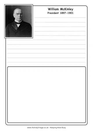 William McKinley Notebooking Page