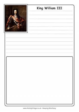William III Notebooking Page