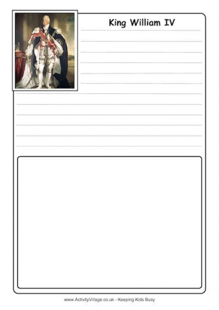 William IV Notebooking Page