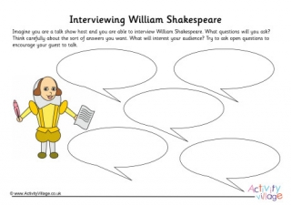 William Shakespeare Interview Worksheet
