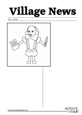 William Shakespeare Newspaper Writing Prompt