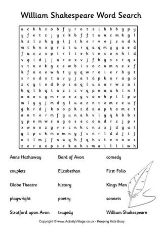 Shakespeare Plays Crossword Shakespeare Plays Crossword