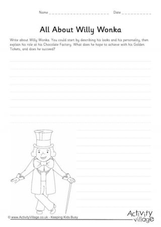 Willy Wonka Worksheet