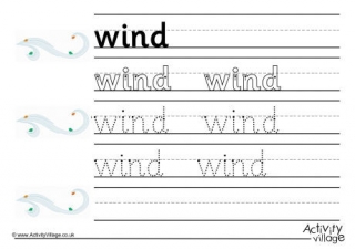 Wind Handwriting Worksheet