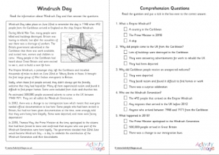 Windrush Comprehension - Multiple Choice