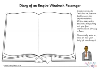 Windrush diary worksheet