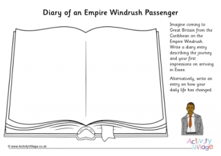 Windrush diary worksheet