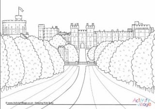Windsor Castle Colouring Page