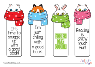 Winter Animal Bookmarks