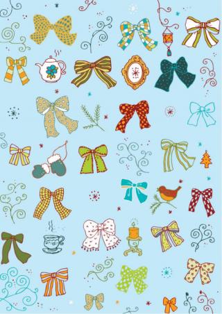 Winter Bows Scrapbook Paper